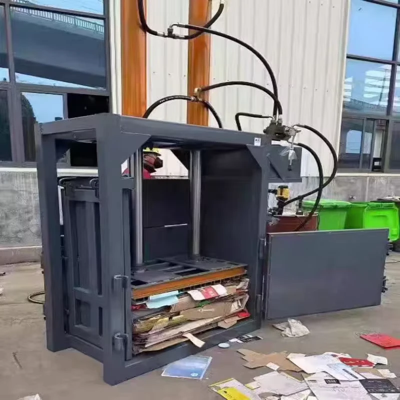 Small-Vertical-Waste-Paper-Baling-Compactor-Machine-Hydraulic-Carton-Compressor-Cardboard-Press-Baler-Packing-Machine
