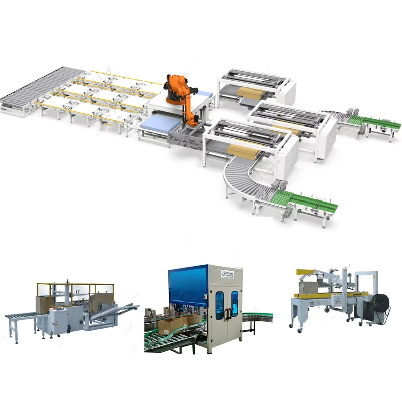 Stainless-Steel-Electric-Automatic-Production-Line-End-of-Packing-Line-for-Food-Cans-Bottles