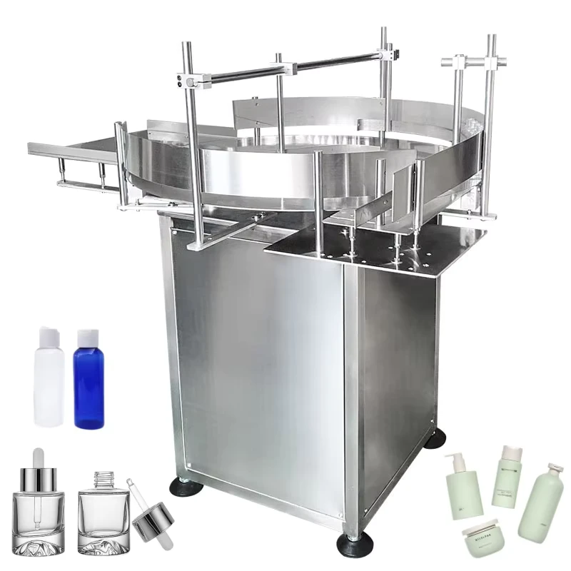 Stainless-Steel-Rotary-Bottle-Collecting-Table-Accumulation-Table-Small-Bottle-Sorting-Plastic-Bottle-Unscrambler-Machine