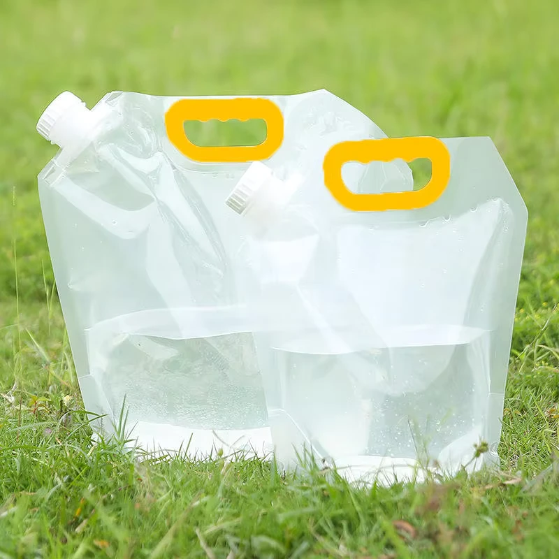 Stock-Food-Grade-1L-Volume-Reusable-Stand-up-Spout-Pouch-Gravure-Printing-Transparent-Plastic-Bag-Strong-Plastic-Handle-for-Beer