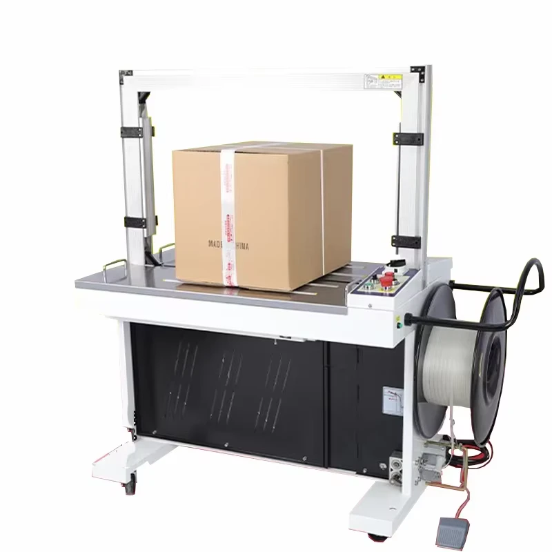 Strapping-Machine-for-Courier-Parcels-with-Packing-Counting-Auxiliary-Rollers-Efficient-Packaging
