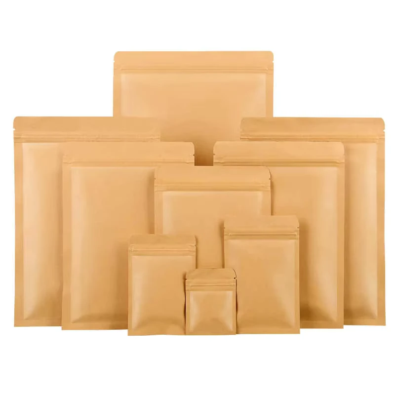 Thickened-Kraft-Paper-Bag-Self-Sealing-Design-Flat-Plate-Aluminum-Foil-Moisture-Protection-Sub-Packing-for-Tea-Cake-Milk-Sushi