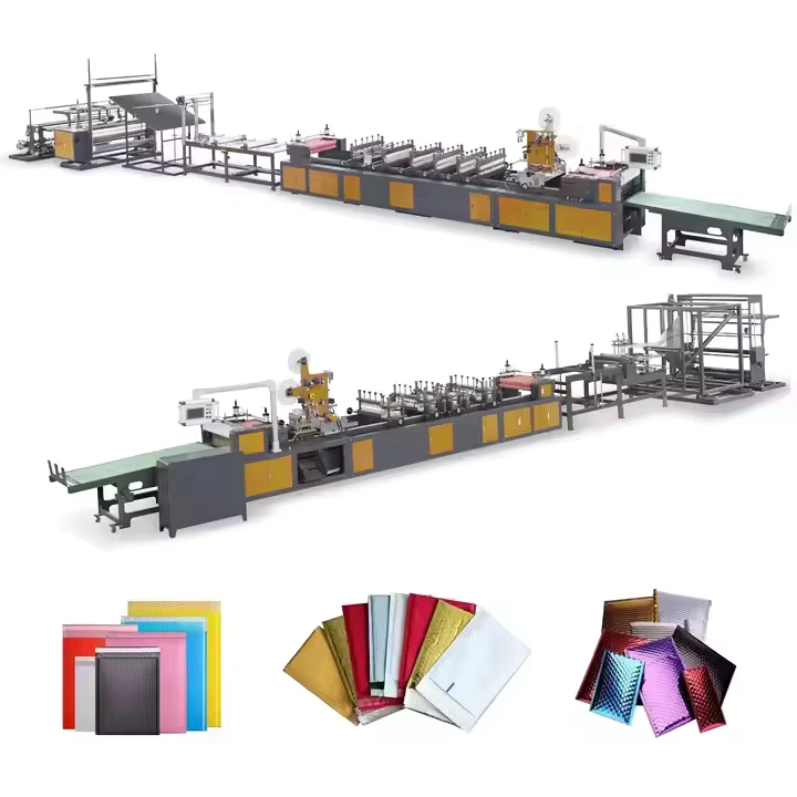 Three-Sides-Sealing-Air-Bubble-Paper-Courier-Envelope-Bag-Making-Machine-PLC-Motor