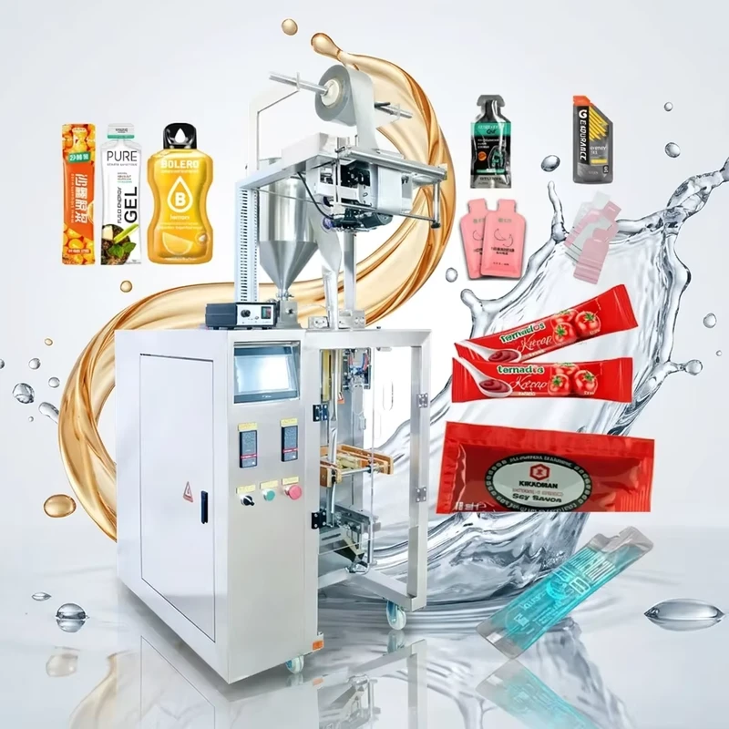 Vertical-Packing-Machinery-Sachet-Irregular-Shaped-Bag-Cream-Sauce-Cheese-Paste-Jam-Honey-Olive-Oil-Liquid-Packaging-Machine