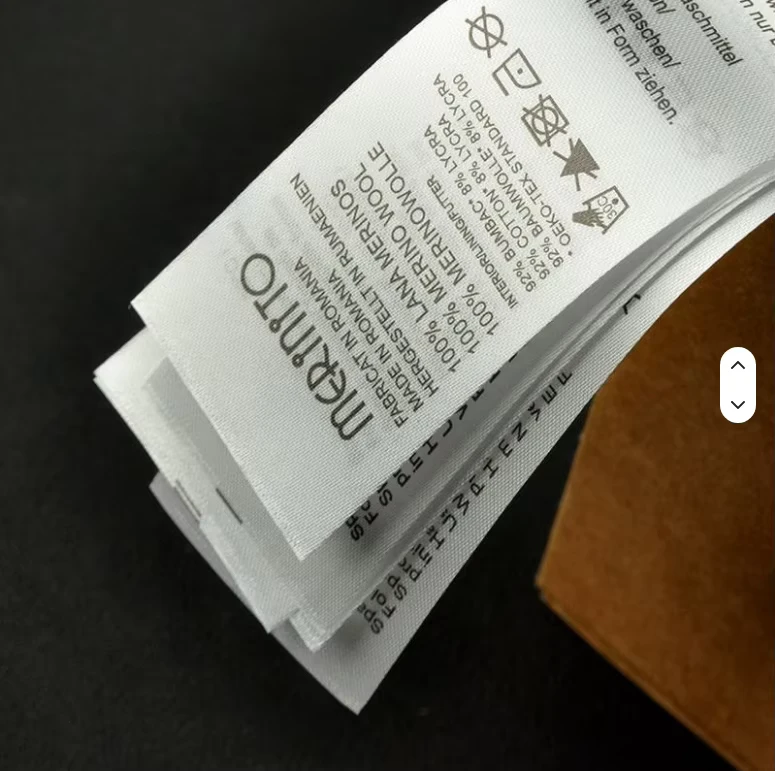 Waterproof-Printed-Logo-Clothing-White-Black-Elegant-Satin-Care-Label-with-Washing-Instructions